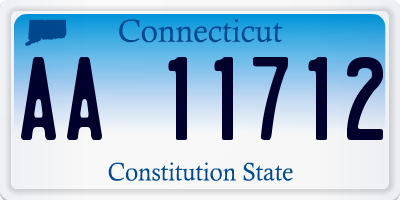 CT license plate AA11712