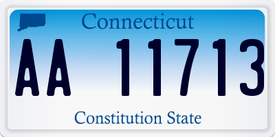 CT license plate AA11713