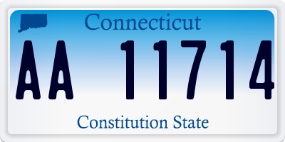 CT license plate AA11714