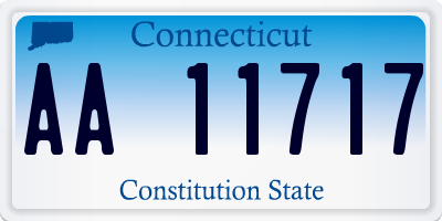 CT license plate AA11717