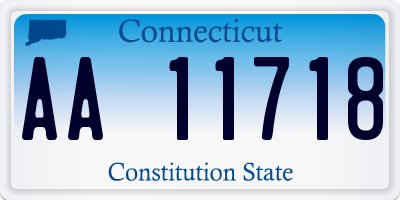 CT license plate AA11718