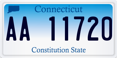 CT license plate AA11720