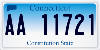 CT license plate AA11721