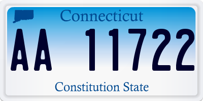 CT license plate AA11722