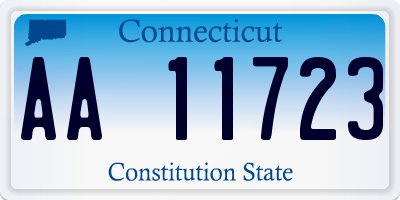 CT license plate AA11723