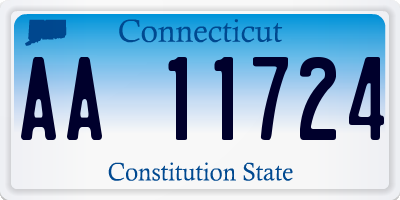 CT license plate AA11724