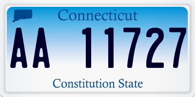 CT license plate AA11727