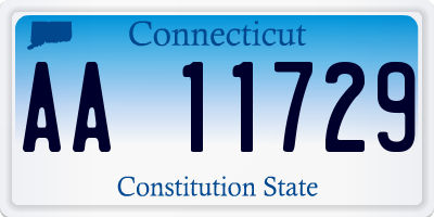 CT license plate AA11729