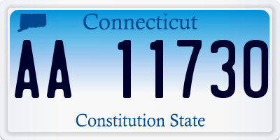 CT license plate AA11730