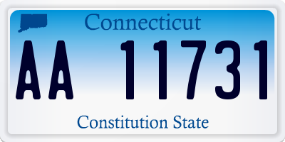 CT license plate AA11731