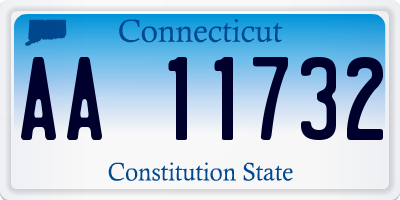 CT license plate AA11732