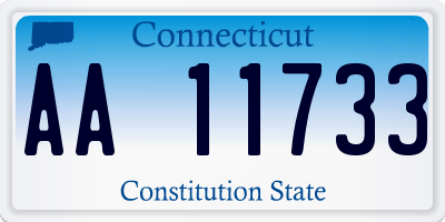 CT license plate AA11733