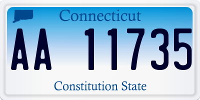 CT license plate AA11735