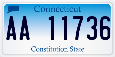 CT license plate AA11736