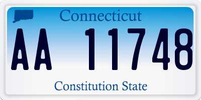 CT license plate AA11748