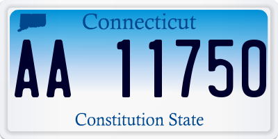 CT license plate AA11750