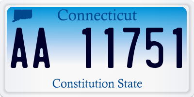 CT license plate AA11751