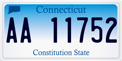 CT license plate AA11752