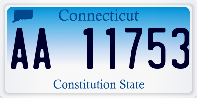 CT license plate AA11753