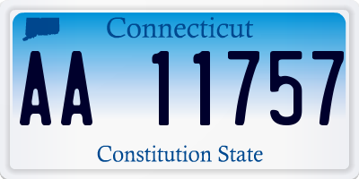 CT license plate AA11757