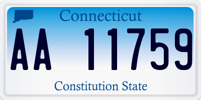 CT license plate AA11759