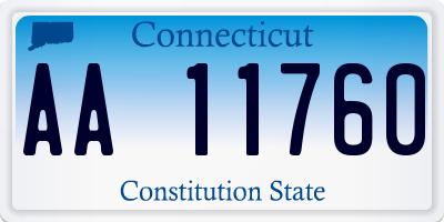 CT license plate AA11760