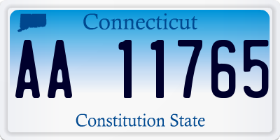 CT license plate AA11765