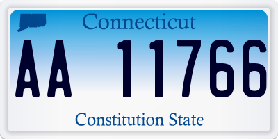 CT license plate AA11766