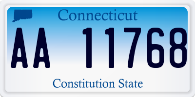 CT license plate AA11768