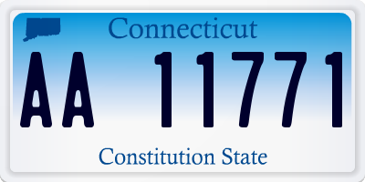 CT license plate AA11771