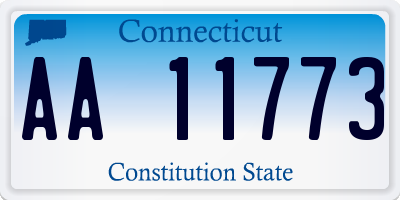 CT license plate AA11773