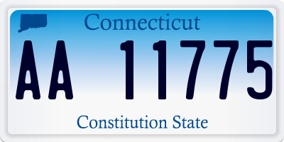 CT license plate AA11775