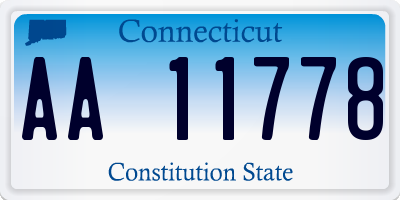 CT license plate AA11778