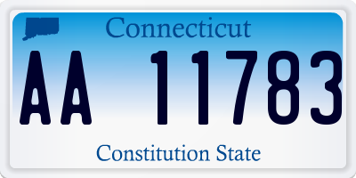 CT license plate AA11783