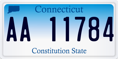 CT license plate AA11784