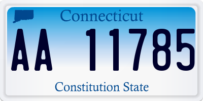 CT license plate AA11785