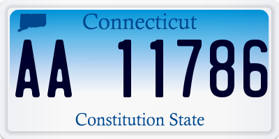 CT license plate AA11786