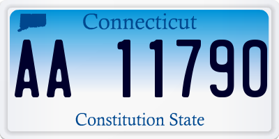 CT license plate AA11790