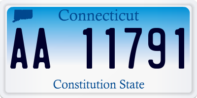 CT license plate AA11791