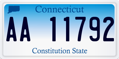 CT license plate AA11792