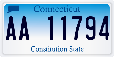 CT license plate AA11794