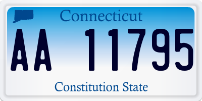 CT license plate AA11795