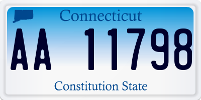 CT license plate AA11798