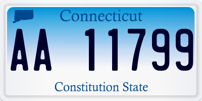 CT license plate AA11799