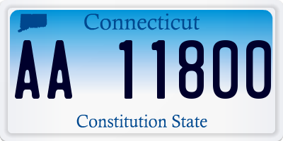 CT license plate AA11800