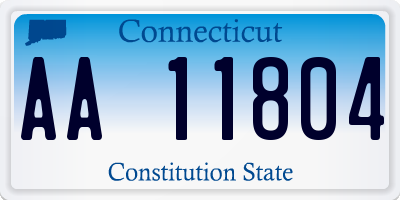 CT license plate AA11804