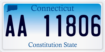 CT license plate AA11806