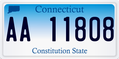 CT license plate AA11808