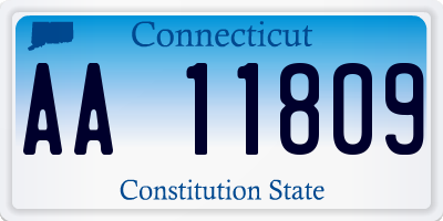 CT license plate AA11809