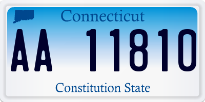 CT license plate AA11810